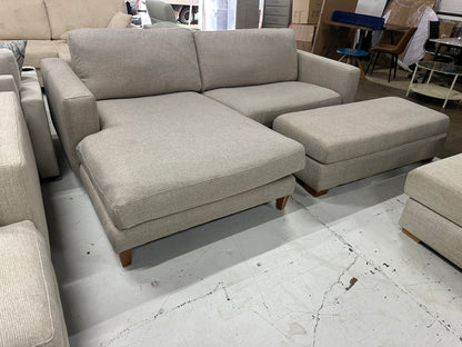 Plush sofas L shape with a matching long ottoman  Premium Modern Lounge