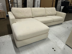 🔥 FREEDOM LUXURY FEATHER FILLED L-SHAPE SOFA – CREAM 🔥