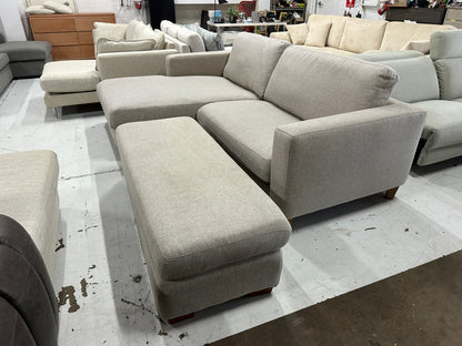 Plush sofas L shape with a matching long ottoman  Premium Modern Lounge