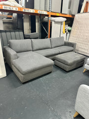 🔥 ✨ Massive Family Size L-Shape Sofa + Matching Ottoman | As New | $790✨ 🔥