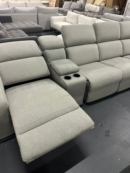 🔥 NICK SCALI L-SHAPE SOFA WITH ADJUSTABLE HEADREST! WITH 1 ELECTRIC RECLINER AND CUPHOLDERS! DELIVERY AVAILABLE 🔥