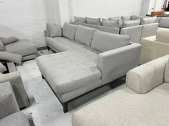 Freedom furniture Marley model! Large L-Shape Sofa (Pre-Owned) Beautiful light Grey Color professionally cleaned