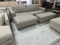 Plush sofas L shape with a matching long ottoman  Premium Modern Lounge
