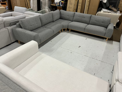 Dark grey color OzDesign chaise L shape Sofa (Pre-Owned). Perfect as new condition