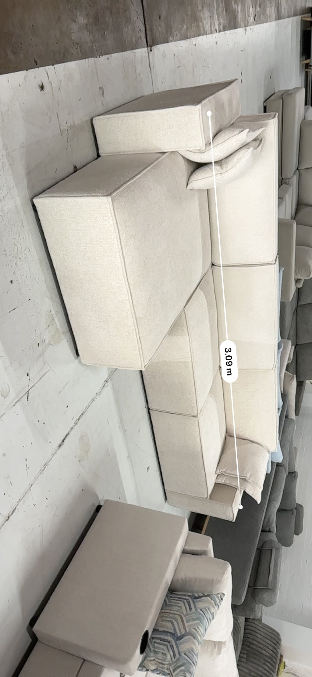 Amelia L Shape Sofa. Reversible chaise.