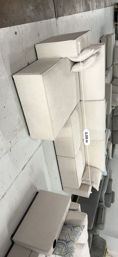 Amelia L Shape Sofa. Reversible chaise.