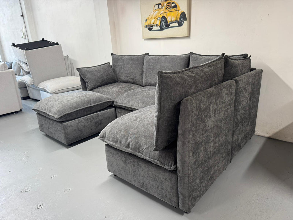 🛋️ Modular Cloud Style L shape Sofa – Fully Customisable Layout | Washable Covers