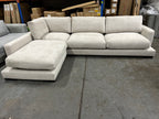 L-Shape Chaise Sofa with Pocket Spring, Foam & Feather Cushions