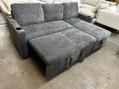 Lisa Sofa Bed, Dark grey/ Charcoal color