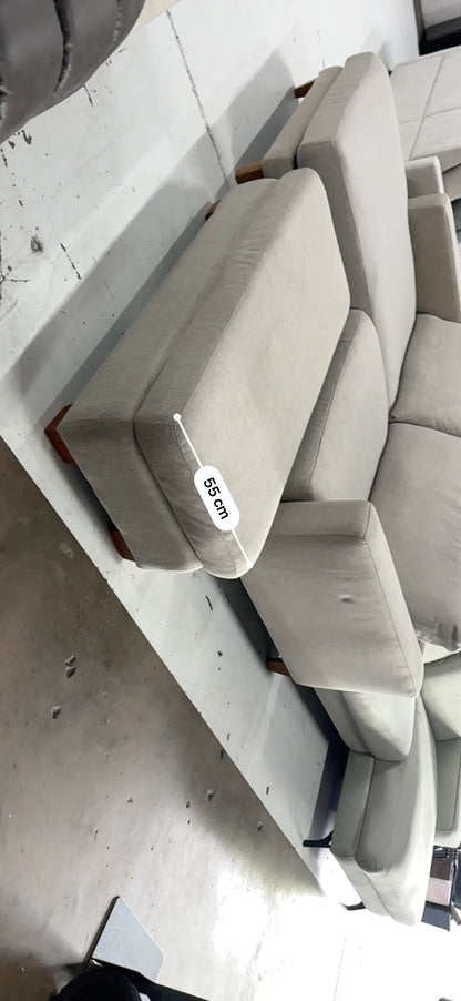 Plush sofas L shape with a matching long ottoman  Premium Modern Lounge