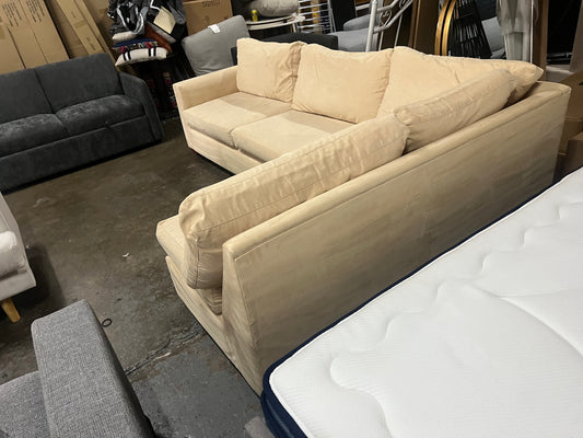 Affordable beige color 4-5 seater sofa.