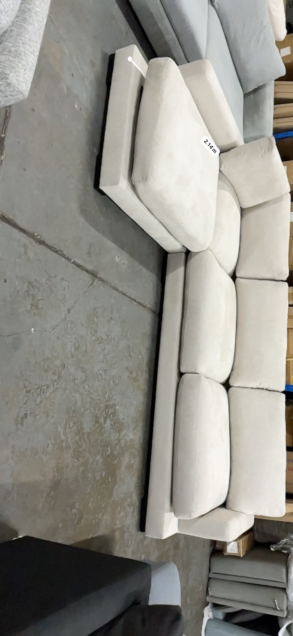 L-Shape Chaise Sofa with Pocket Spring, Foam & Feather Cushions