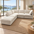 L Shape Wonda Modular Sofa – Cream