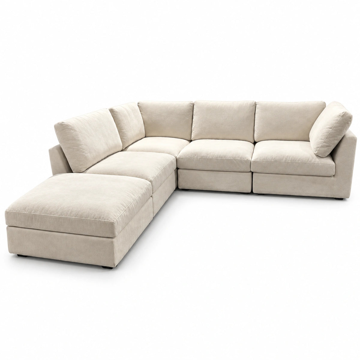 L Shape Wonda Modular Sofa – Cream