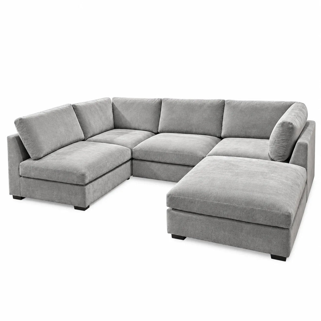 L Shape Wonda Modular Sofa – Light Grey