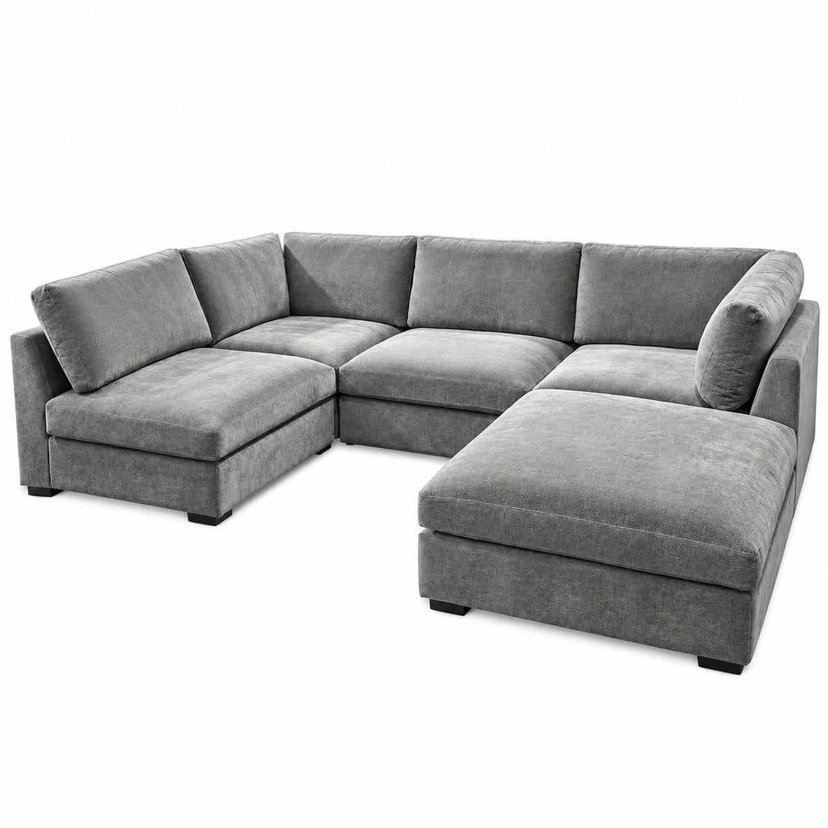 L Shape Wonda Modular Sofa – Dark Grey