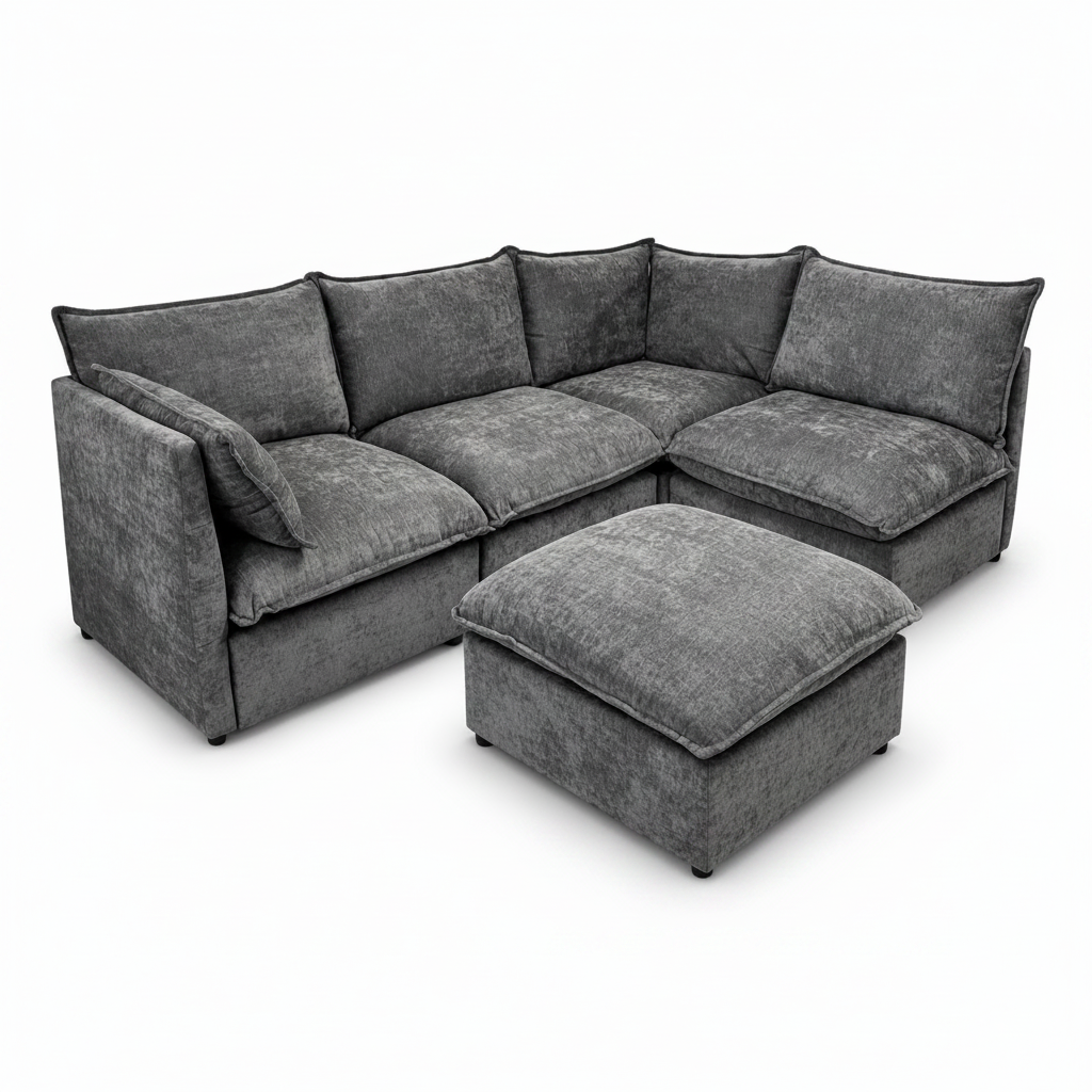🛋️ Modular Cloud Style L shape Sofa – Fully Customisable Layout | Washable Covers