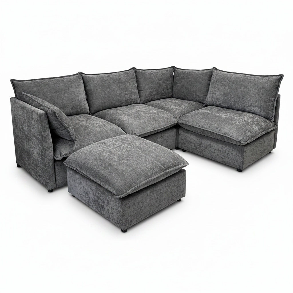 🛋️ Modular Cloud Style L shape Sofa – Fully Customisable Layout | Washable Covers