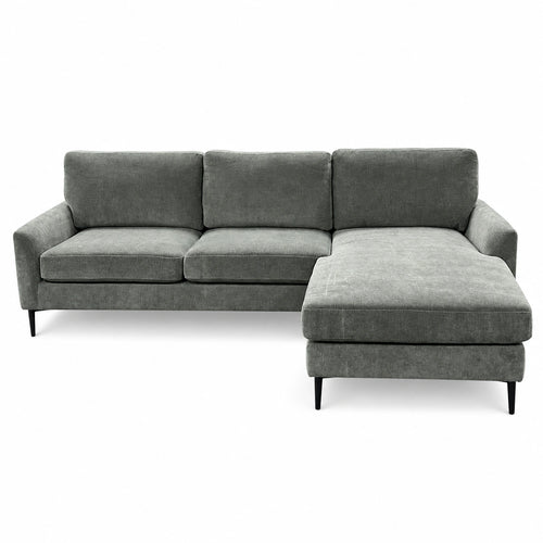 Aida Reversible Chaise L shape Sofa – Grey