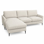 ✨ Modern L-Shape Sofa with Reversible Chaise – Cream Fabric
