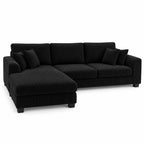 Luxury Corduroy L shape sofa. Reversible chaise