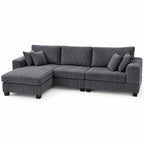 Noosa Reversible chaise corduroy L shape sofa. Removable and washable covers