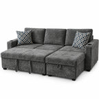 Lisa Sofa Bed, Dark grey/ Charcoal color