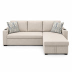 Compact practical sofabed and queen bed set