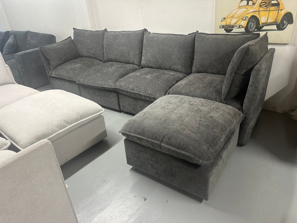 🛋️ Modular Cloud Style L shape Sofa – Fully Customisable Layout | Washable Covers