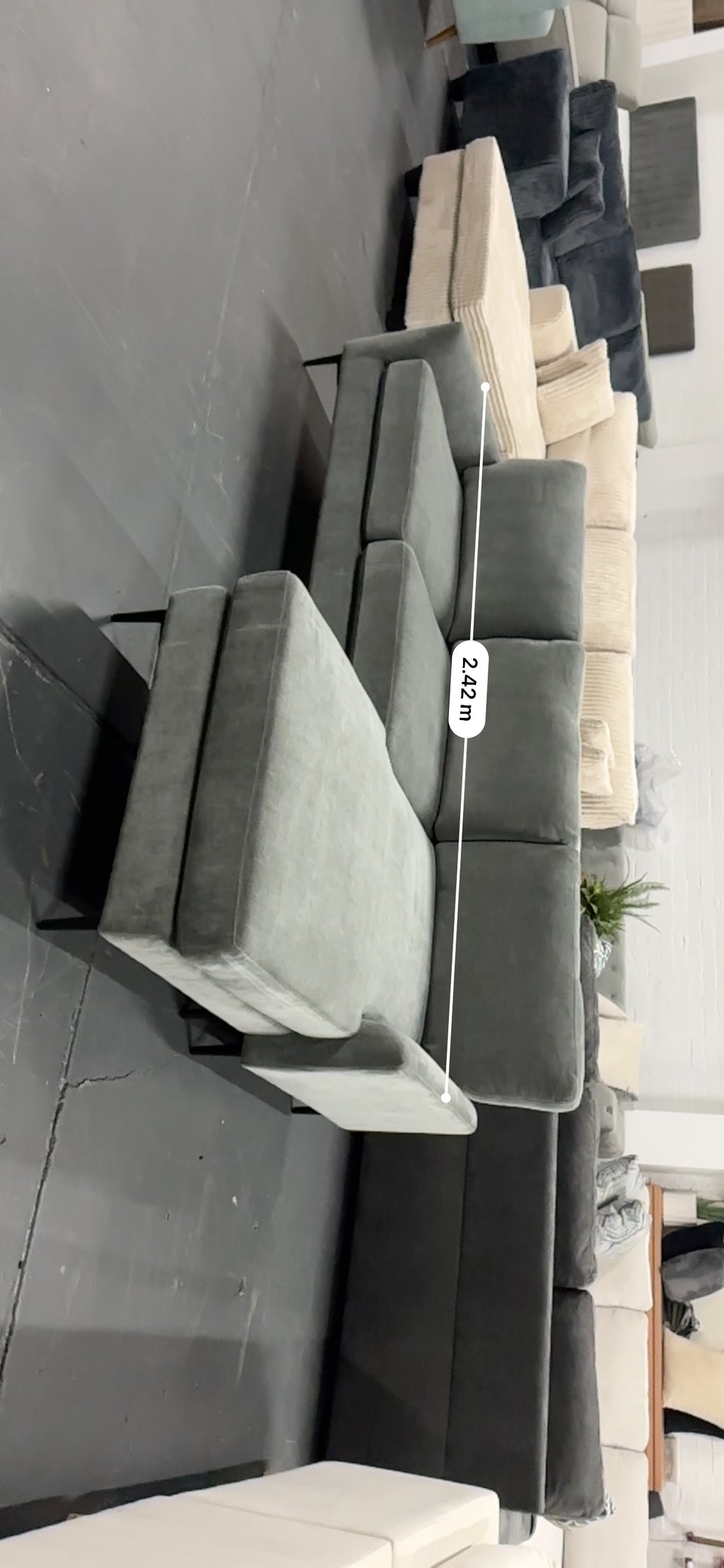 Aida Reversible Chaise Sofa – Grey