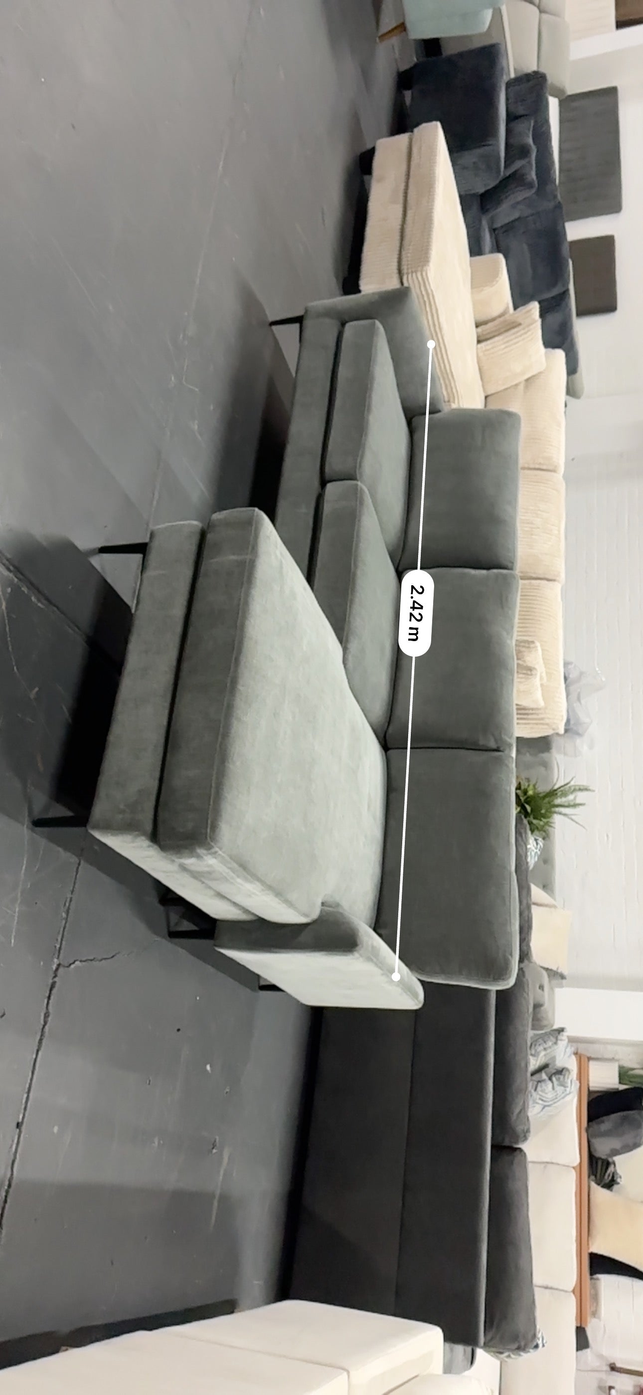 Aida Reversible Chaise Sofa – Grey