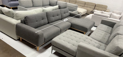 Dark grey color OzDesign chaise L shape Sofa (Pre-Owned). Perfect as new condition