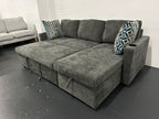 Lisa Sofa Bed, Dark grey/ Charcoal color