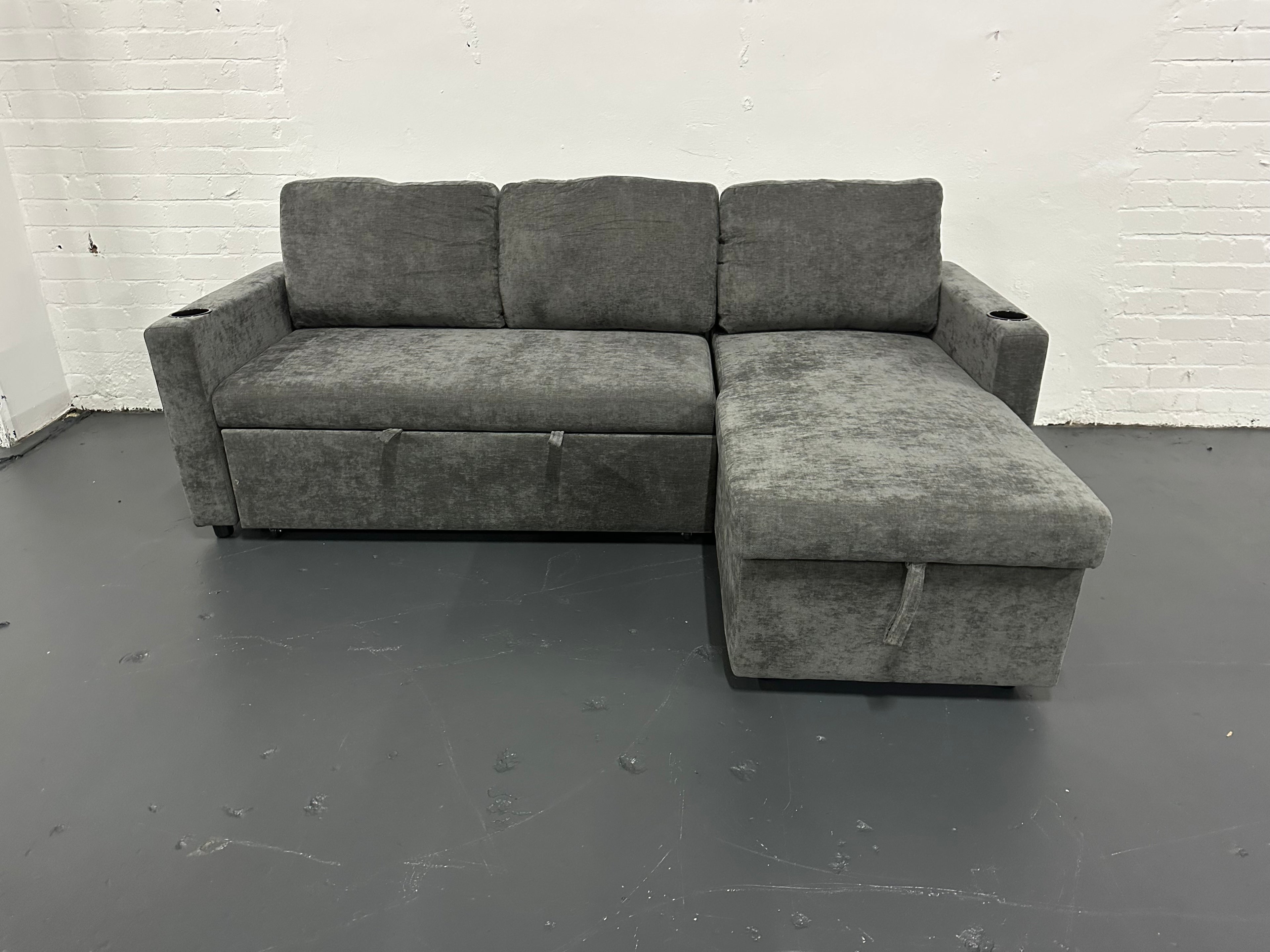 Lisa Sofa Bed, Dark grey/ Charcoal color