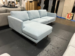 Freedom furniture Dockland model! Light blue L-Shape Sofa (Pre-Owned) professionally cleaned