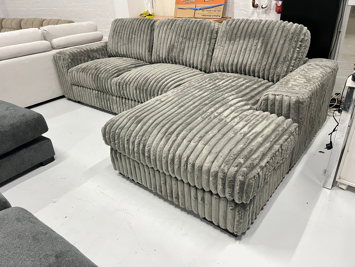 Gordon Corduroy Sofa RHF Chaise