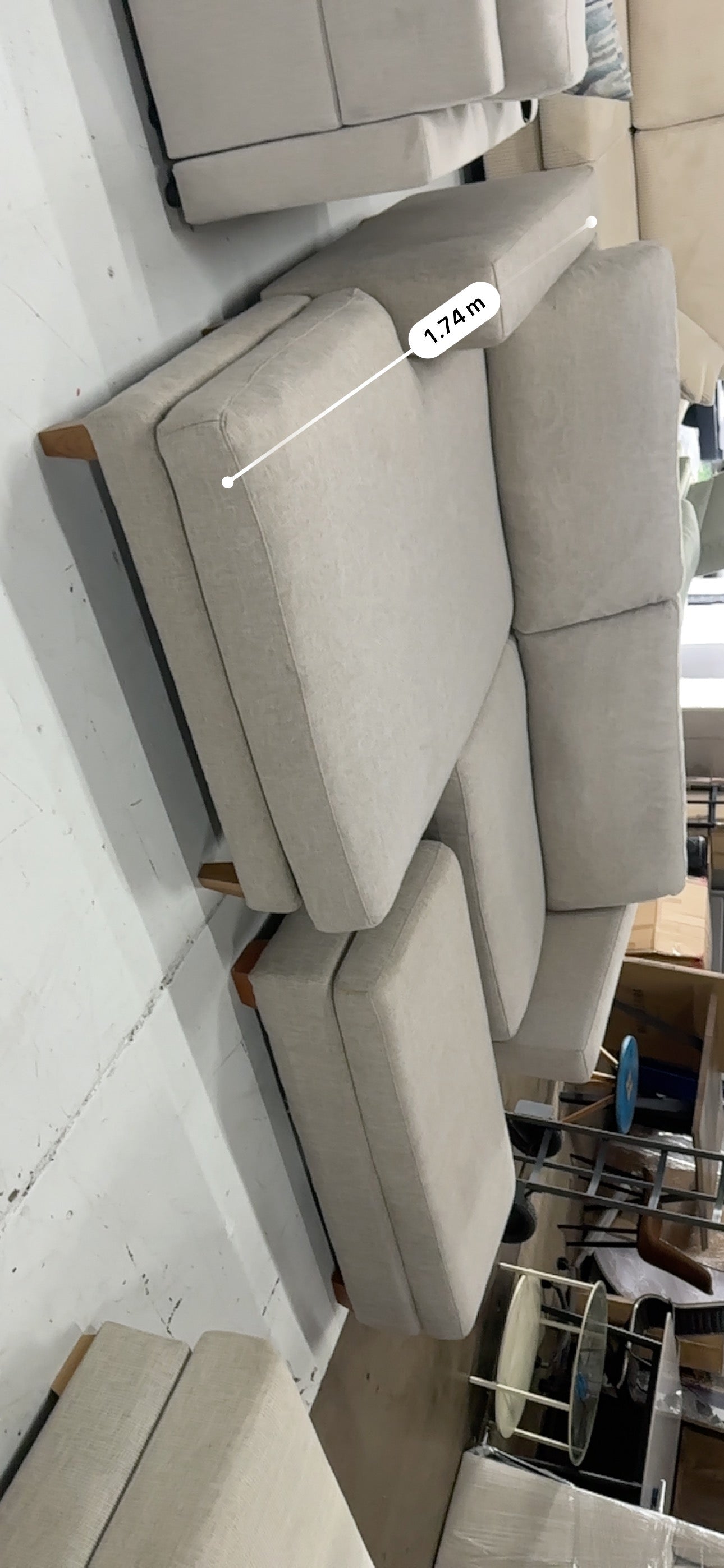 Plush sofas L shape with a matching long ottoman  Premium Modern Lounge