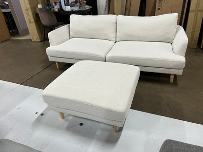 Lounge Lover's Sofa (Pre-Owned) cream color 2.5 seater with a matching ottoman.