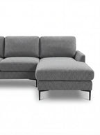 ✨ Modern L-Shape Sofa with Reversible Chaise – grey Fabric