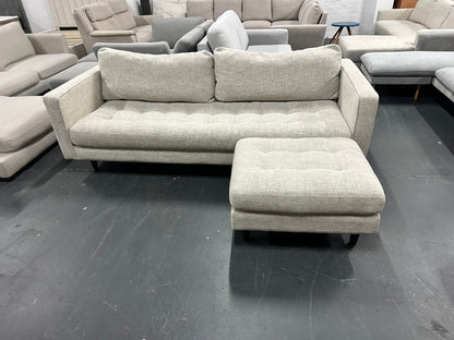 ✨ Designer 3 Seater Sofa + Matching Ottoman – Stunning Tufted Design ✨