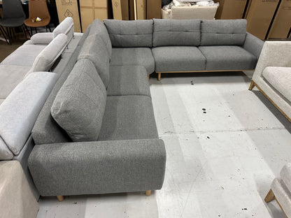 Dark grey color OzDesign chaise L shape Sofa (Pre-Owned). Perfect as new condition