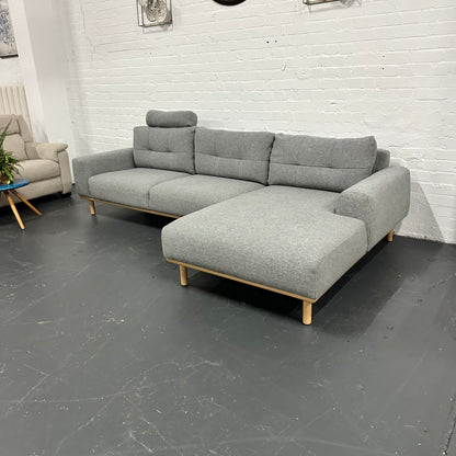 OZ Design L Shape Sofa – Grey | Excellent Condition | Steam Cleaned