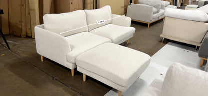 Lounge Lover's Sofa (Pre-Owned) cream color 2.5 seater with a matching ottoman.