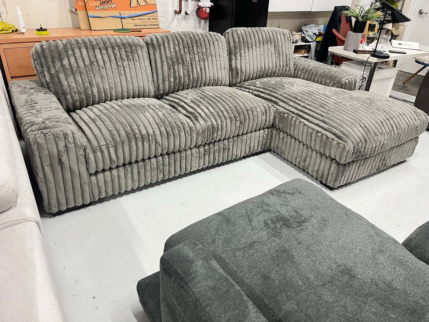 Gordon Corduroy Sofa RHF Chaise