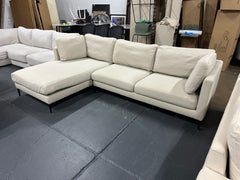 CASTLERY Designer L-Shape Sofa | Removable & Machine Washable Covers | Steam Cleaned