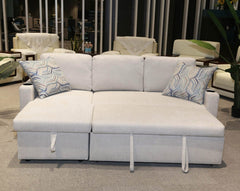 Lisa Sofa Bed with Storage (Very light grey/ Cream)