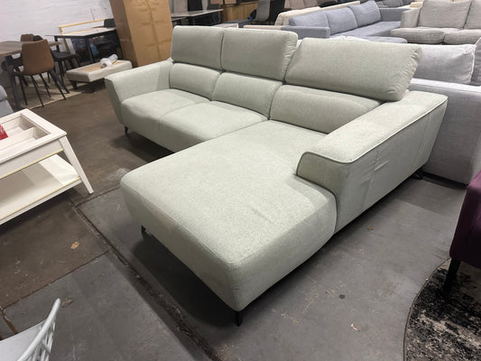 Adjustable headrest L-Shape Fabric Sofa (Pre-Owned) perfect as new condition