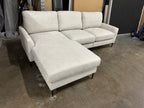 ✨ Modern L-Shape Sofa with Reversible Chaise – Cream Fabric