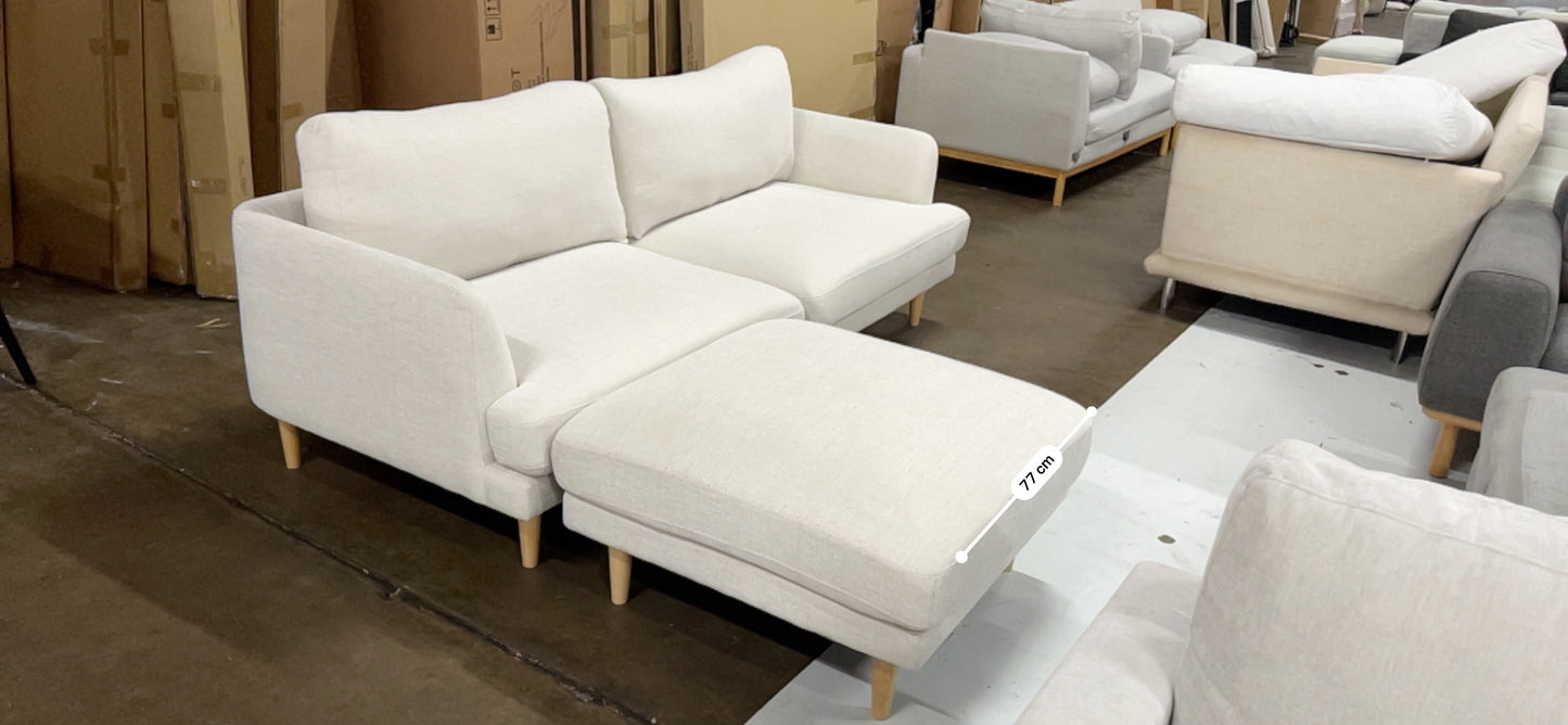 Lounge Lover's Sofa (Pre-Owned) cream color 2.5 seater with a matching ottoman.