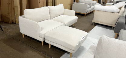 Lounge Lover's Sofa (Pre-Owned) cream color 2.5 seater with a matching ottoman.
